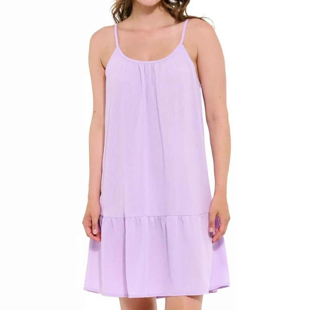 Freshwater Swimsuit Beach Pool Cover-Up Dress Lilac Size Medium